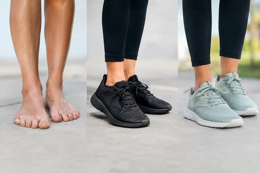 Barefoot versus zapatos deportivos y la función del pie