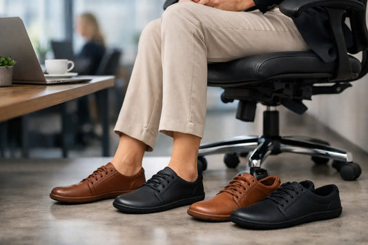 Guía calzado barefoot para oficina realista