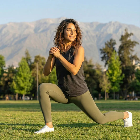 Persona entrenando en verano con zapatillas minimalistas de malla transpirable Sowilo