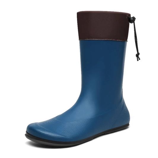 Botas barefoot de lluvia modelo Saguaro Brisk I en color azul, calzado respetuoso impermeable.