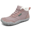 Botines barefoot mujer rosa fucsia con forro térmico y suela antideslizante.