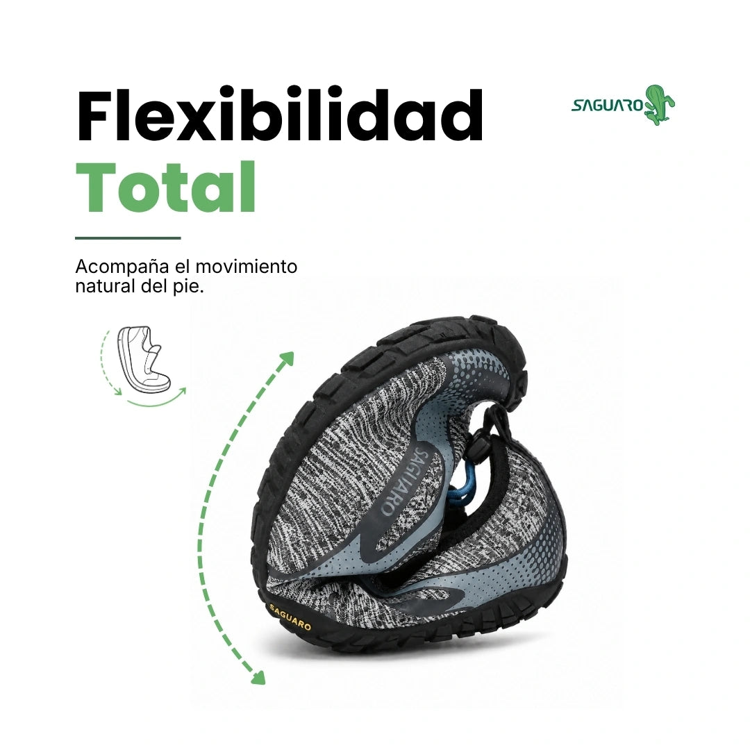 Saguaro Fast I gris flexibilidad — zapatilla barefoot acuatica gris suela flexible Chile