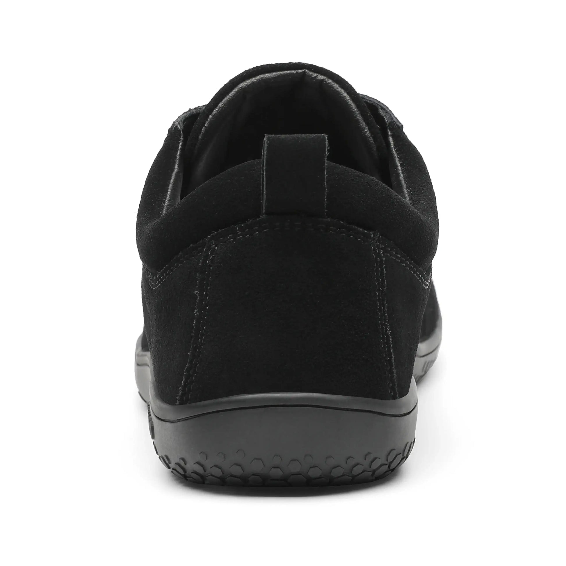 Dream I negro vista trasera mostrando talón estable y acolchado.