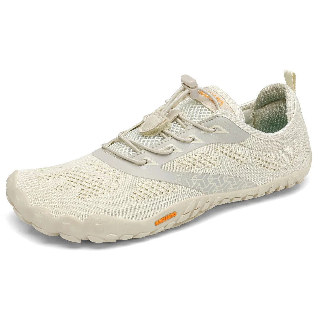 Zapatilla barefoot Saguaro Smart I beige vista diagonal