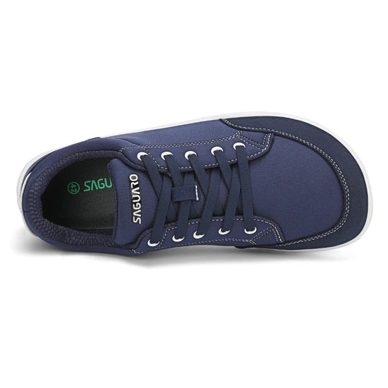 Saguaro Stellar II azul vista superior mostrando ajuste cómodo y diseño minimalista.