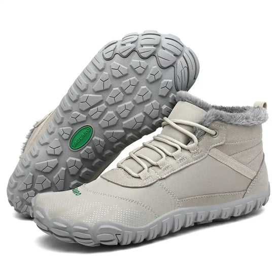 Suela de Will I gris claro con tracción para terreno frío.