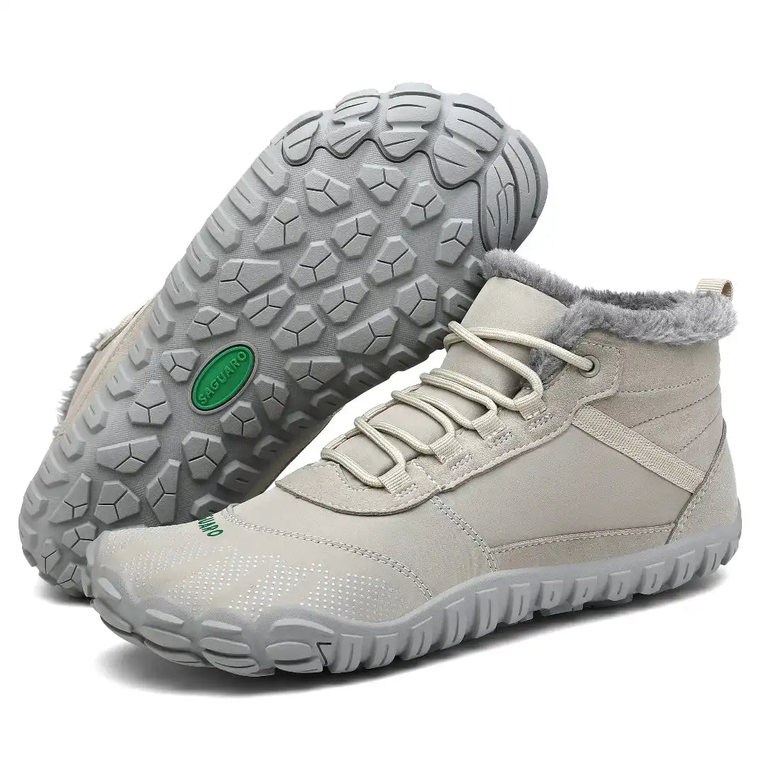 Suela de Will I gris claro con tracción para terreno frío.