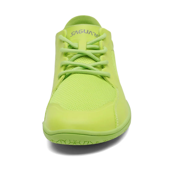Vista frontal de zapatilla Saguaro Wish II resaltando el espacio anatómico para los dedos.