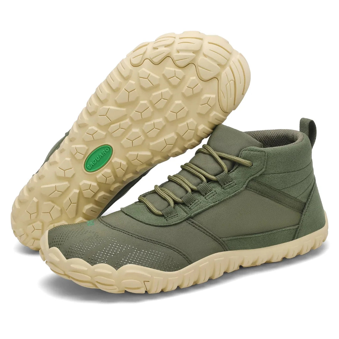 Suela antideslizante de alta tracción para trekking de botas Saguaro Will I Lite, flexible y con drop cero para mayor estabilidad.