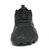 Zapatillas Saguaro Vitality III negras vista frontal mostrando puntera ancha barefoot.