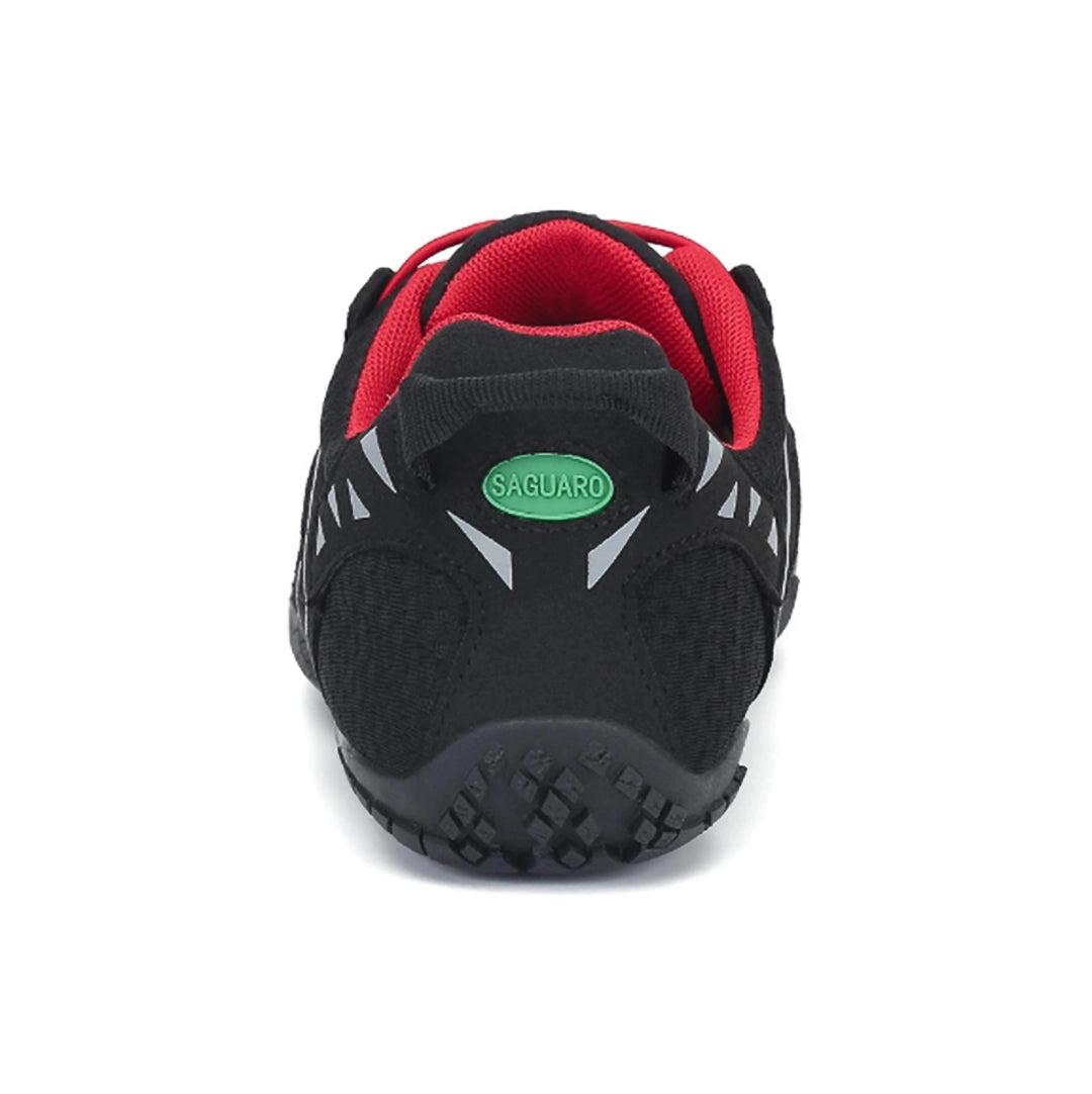 Saguaro Vitality IV rojo vista trasera mostrando talón reforzado y estable.