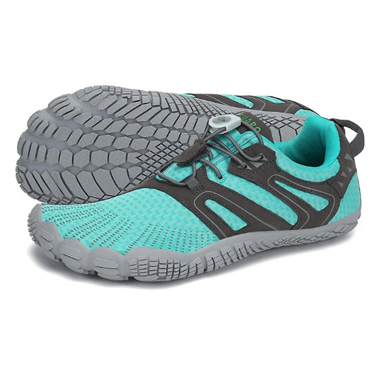 Suela de las Saguaro Vitality IV turquesa con patrón adherente barefoot.