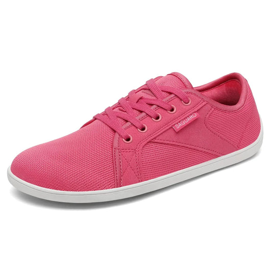 Zapatilla minimalista Luck II fucsia, puntera ancha y zero drop.