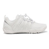 Zapatillas anchas blancas para niño con suela zero drop y ajuste elástico ergonómico.