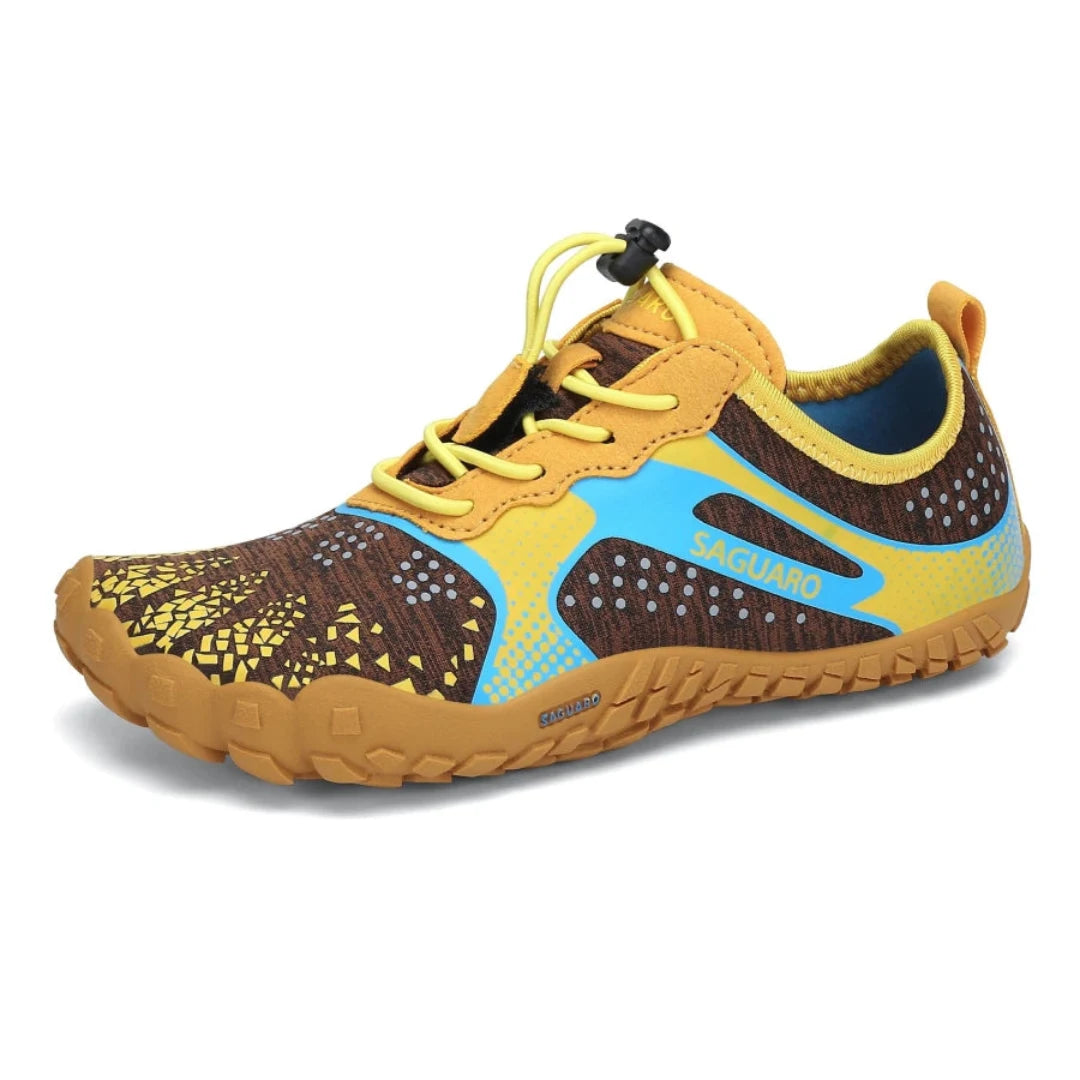Zapatillas barefoot Saguaro Kids Fast I amarillas vista 3/4