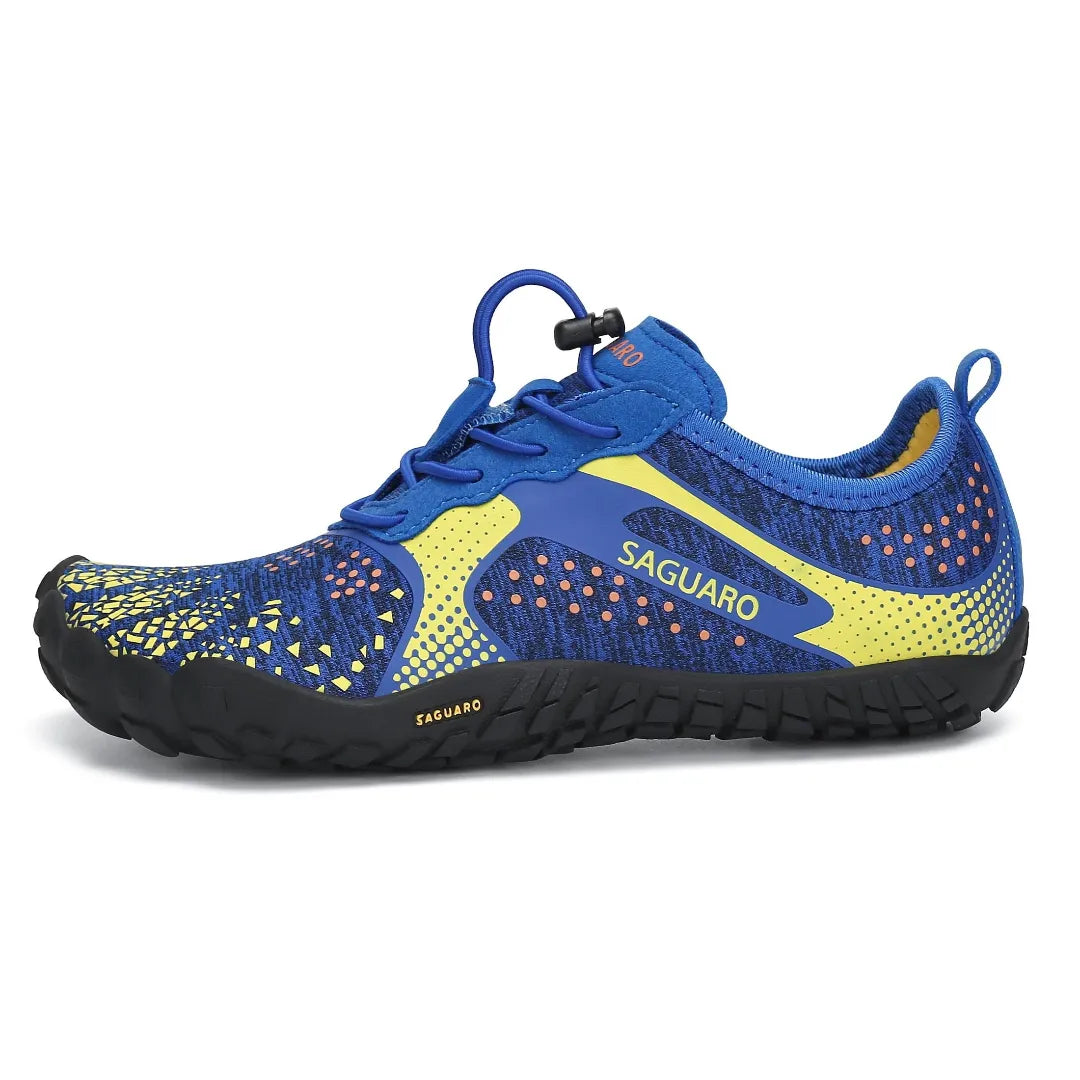 Zapatillas barefoot Saguaro Kids Fast I azul vista lateral