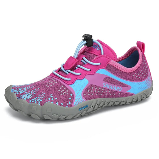 Zapatillas barefoot Kids Fast I rosadas 3/4