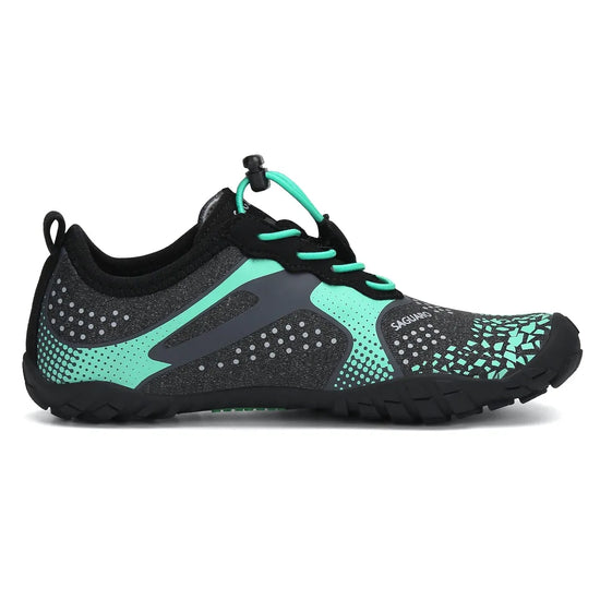 Zapatillas barefoot Kids Fast I verdes vista lateral