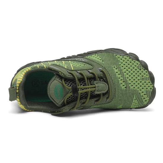 Zapatillas barefoot Kids Free I verdes vista superior