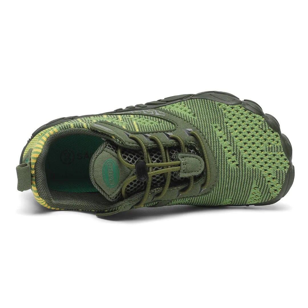 Zapatillas barefoot Kids Free I verdes vista superior