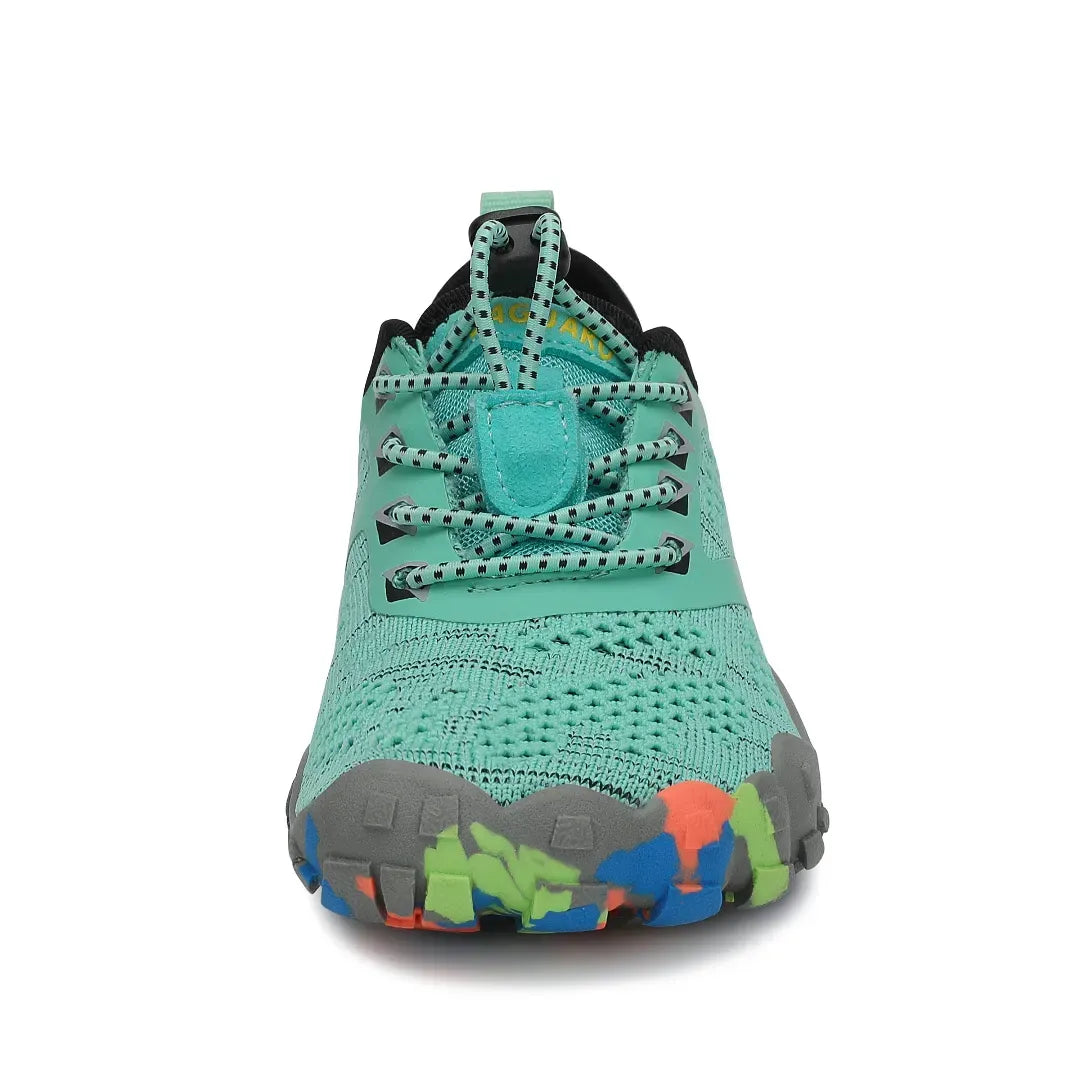 Zapatillas barefoot Saguaro Kids Smart I verdes vista frontal