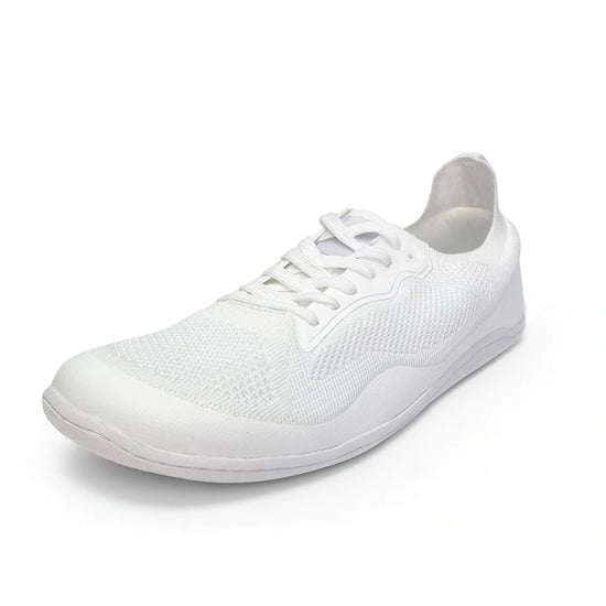 Zapatillas barefoot blancas Sowilo Kenaz tejido knit para gym.