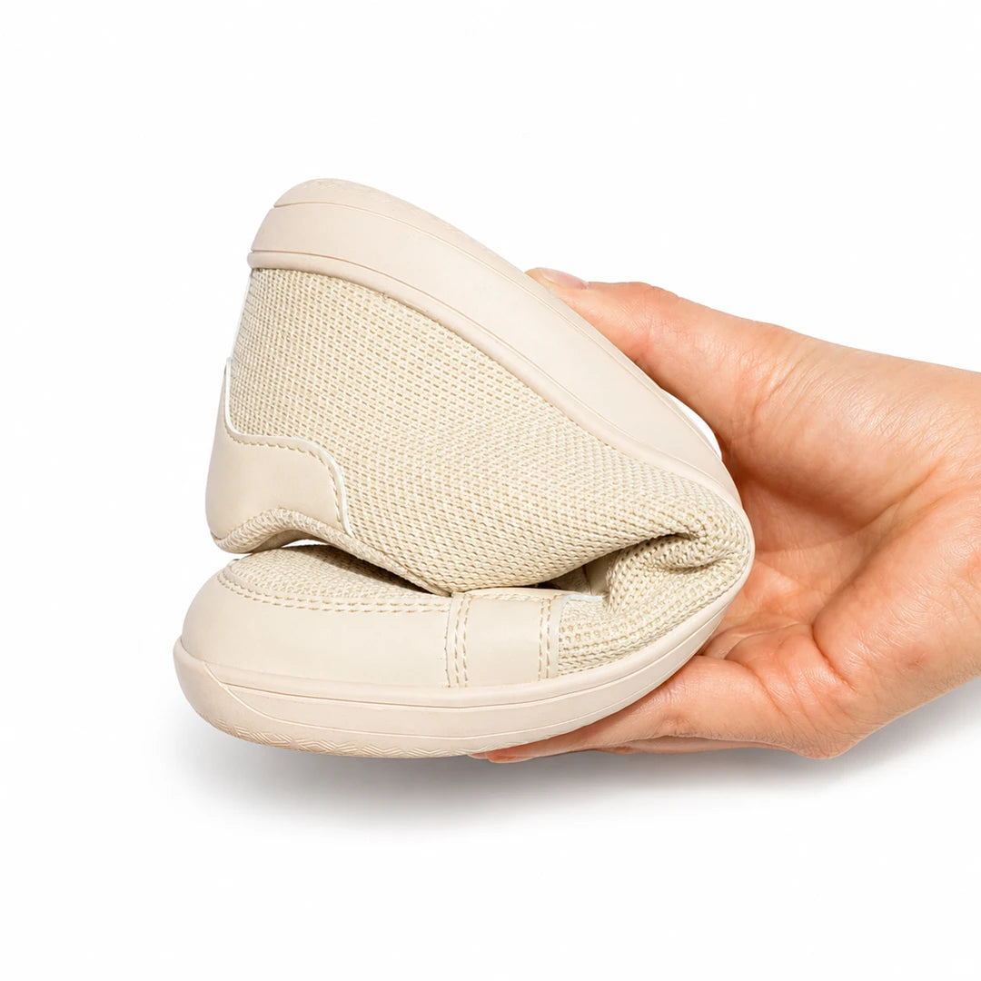 Zapatillas minimalistas beige ZZFABER Bamba I de lona, diseño casual con horma ancha para el libre movimiento del empeine en Chile.