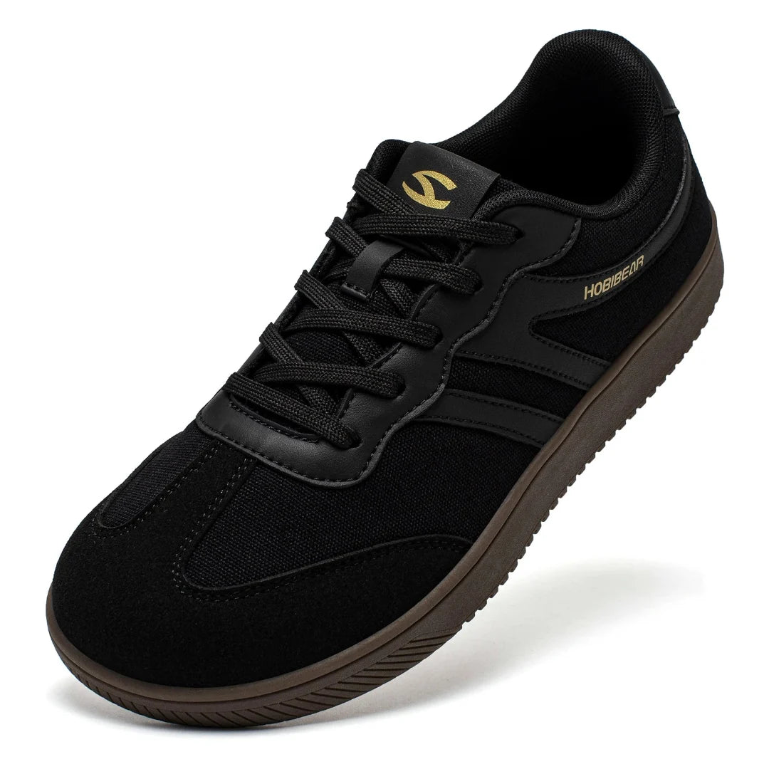 Zapatillas de transición barefoot Hobibear Lily negras con diseño ergonómico y horma ancha.