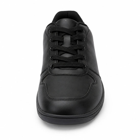 Zapatilla casual elástica ZZFABER Easy I color negro, calzado cómodo con flexibilidad garantizada diseñado para pies con empeine alto en Chile.