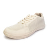 Zapatilla barefoot zzfaber Bamba I beige vista diagonal, calzado urbano minimalista.