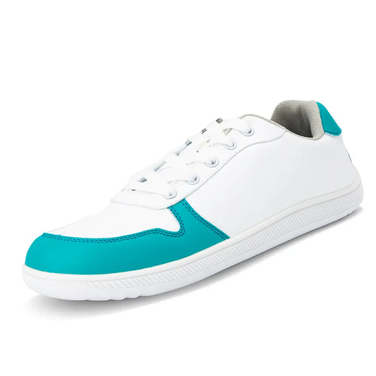 Zapatilla barefoot ZZfaber Easy I turquesa vista diagonal