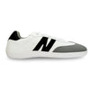 Zapatilla barefoot ZZfaber Niza I blanco con negro vista lateral.